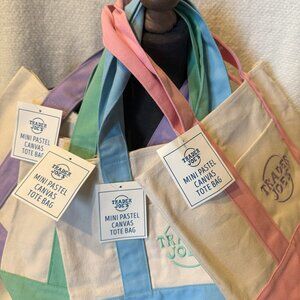 NWT Trader Joe's mini pastel totes set of 4